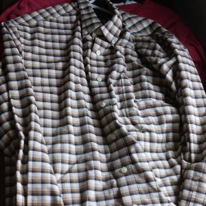 Town craft long-sleeved wrinkle free stripped shirt